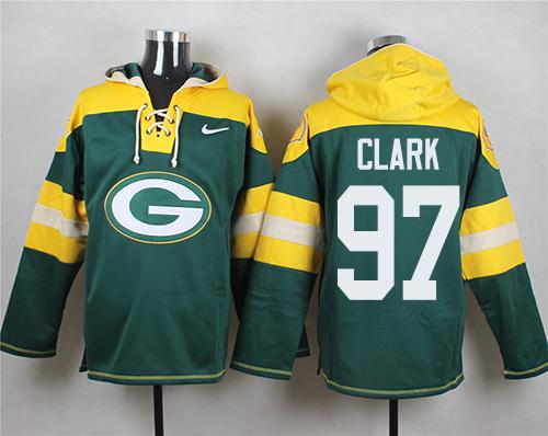 Nike Packers #97 Kenny Clark Green Player Pullover NFL Hoodie - Click Image to Close